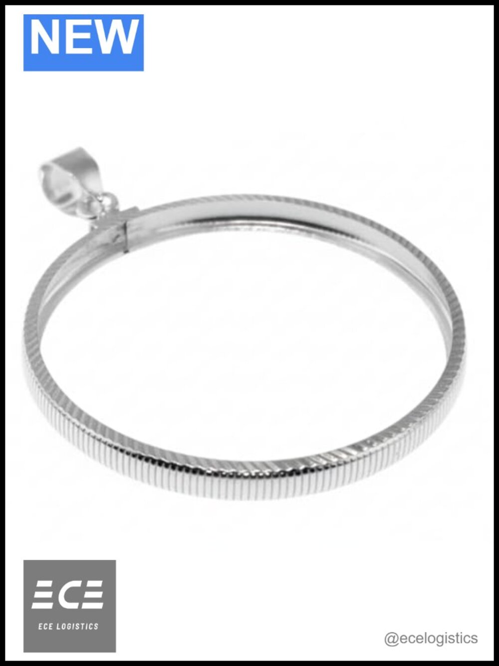 Sterling Silver Coin Bezel Frame Pendant for $1 Peace Morgan Eisenhower Dollar